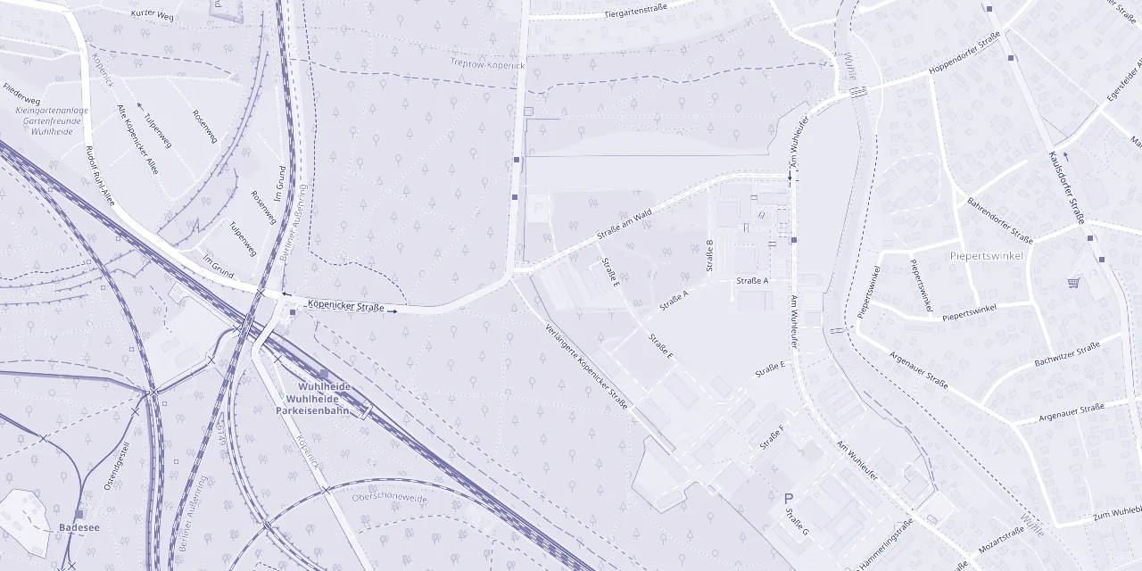 Kartenausschnitt Berlin-Köpenick mit der Lage von Haus 11, Köpenicker Straße 325. Öffnet die Karte bei OpenStreetMap.